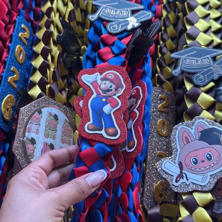 Listón de Graduación Mario Bros Azul Rojo