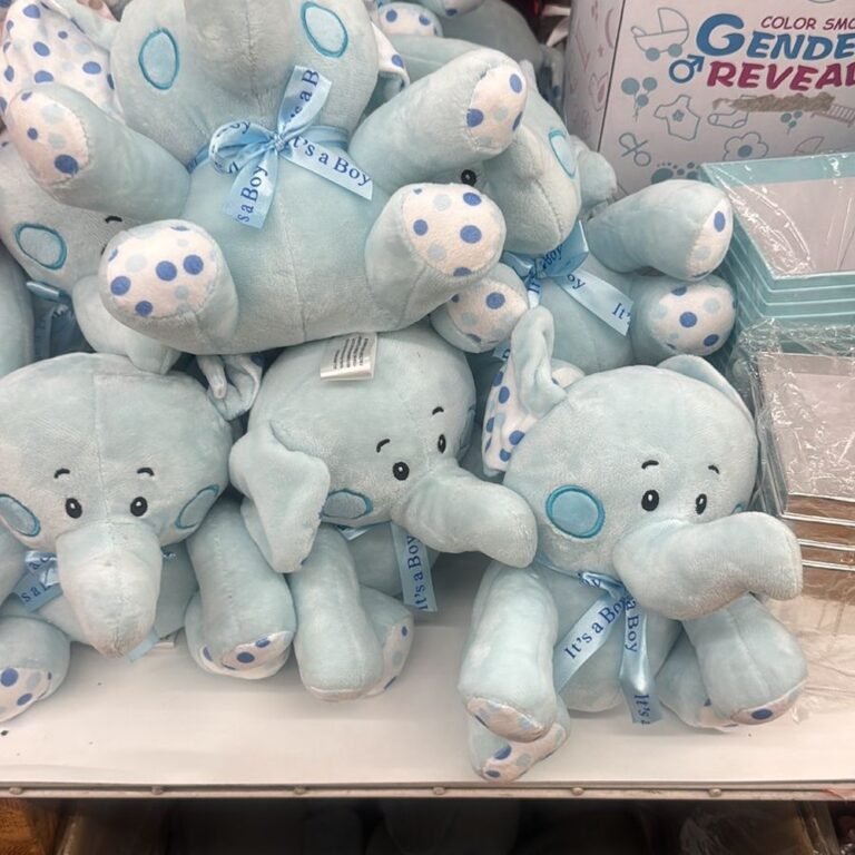 Peluche Elefante Azul It's a Boy Baby Shower