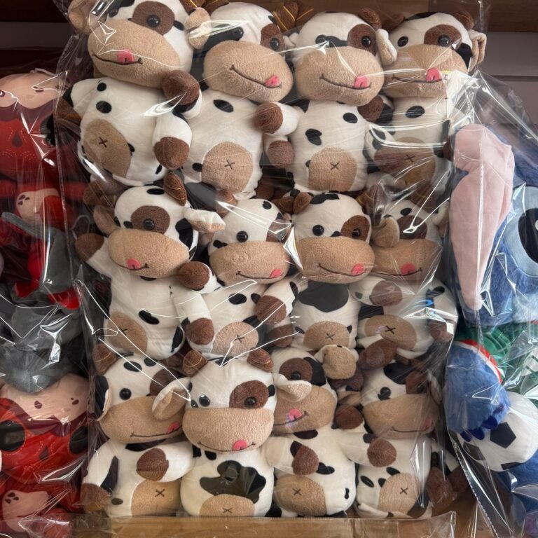 Peluche Mono Vaca Manchas Blanco Negro