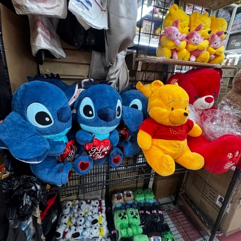 Peluche Stitch y Winnie the Pooh Grande